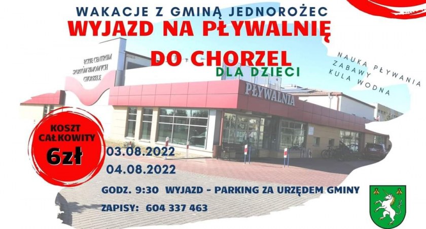 Wakacje z Gminą Jednorożec - zaproszenie