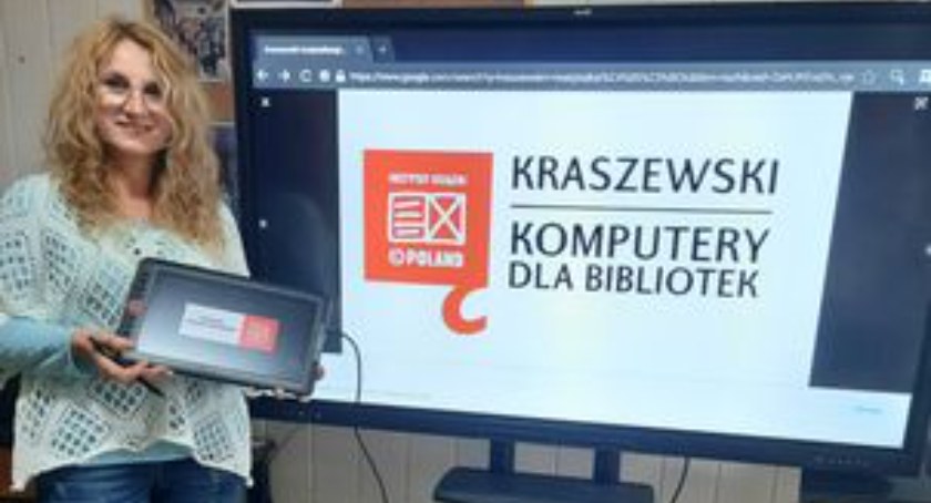 Biblioteka w Krzynowłodze Małej z nowym sprzętem