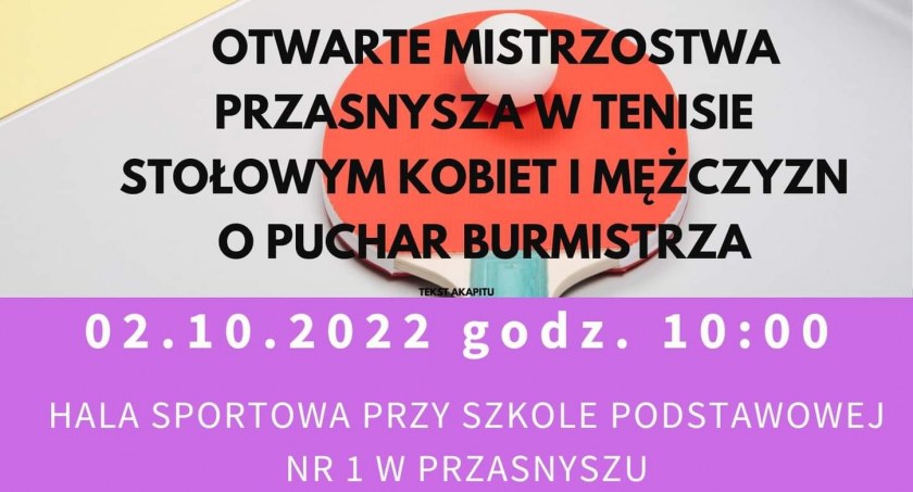 Otwarte Mistrzostwa Przasnysza w tenisie stołowym 