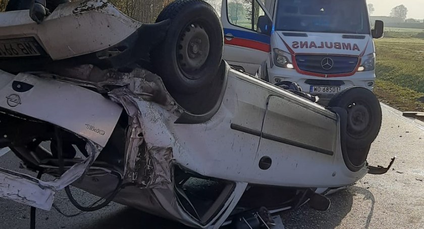 Wypadek na trasie Przasnysz - Karwacz 