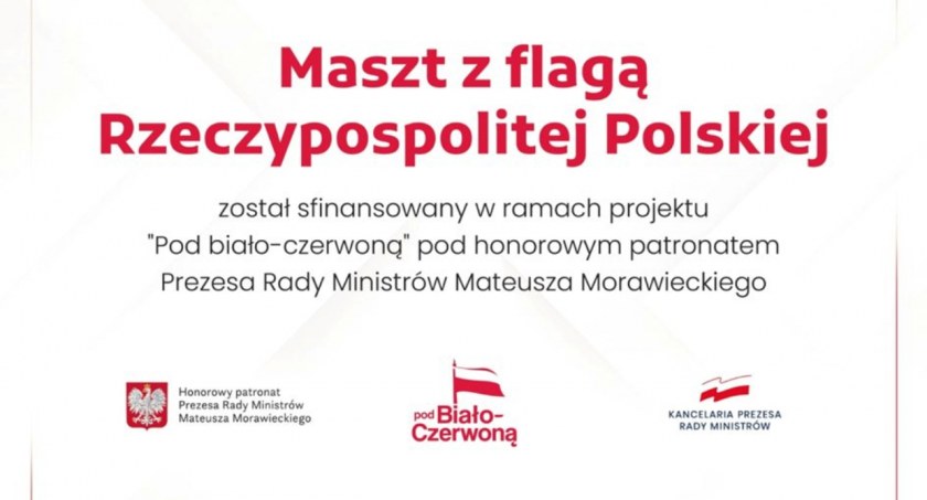 Uroczysta inauguracja podniesienia flagi państwowej w Rostkowie