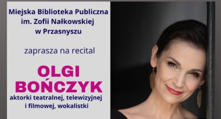 Olga Bończyk wystąpi w przasnyskiej Bibliotece