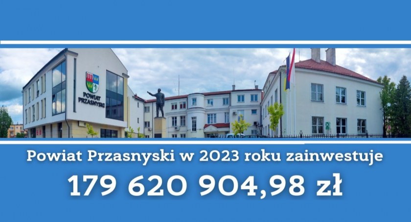 Niemal 180 mln zł na inwestycje! Rada Powiatu Przasnyskiego przyjęła uchwałę budżetową na 2023 rok!