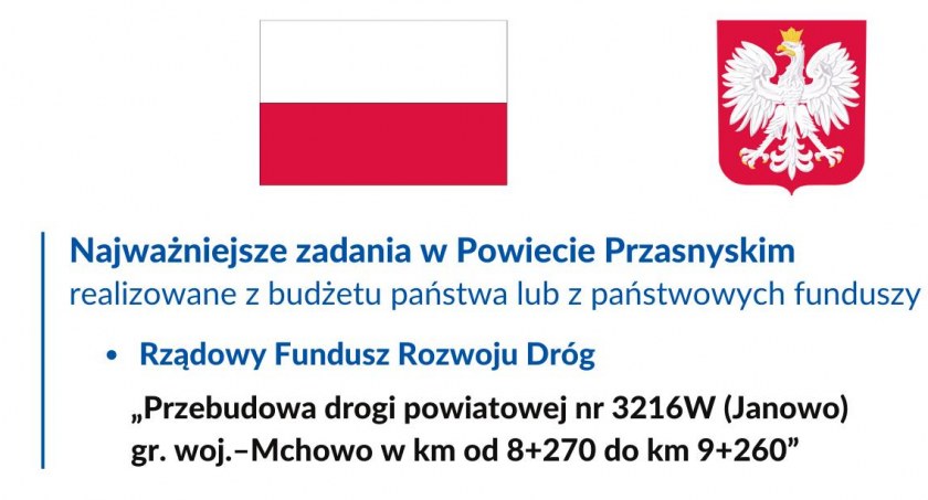 Przebudowa drogi powiatowej nr 3216W (Janowo) zrealizowana