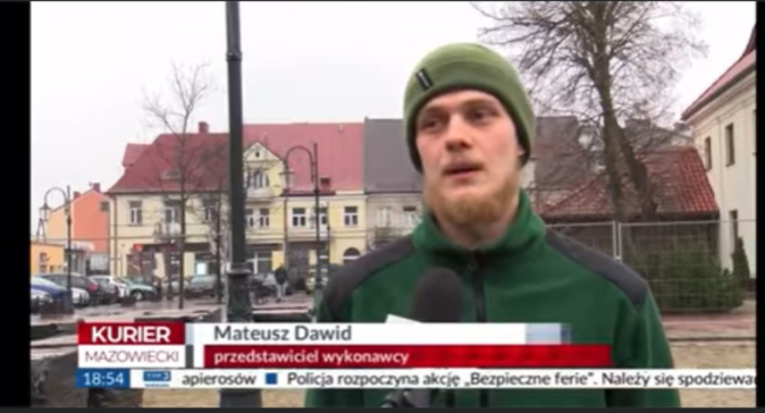 Kurier Mazowiecki o zazielenieniu Rynku Miejskiego w Przasnyszu [wideo]