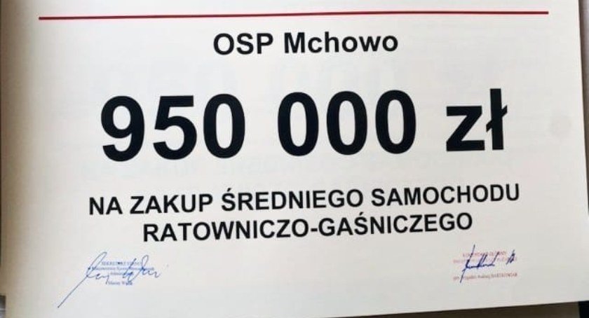 Jednostka OSP KSRG Mchowo otrzymała dofinansowanie na zakup ciężarowego, średniego samochodu ratowniczo-gaśniczego