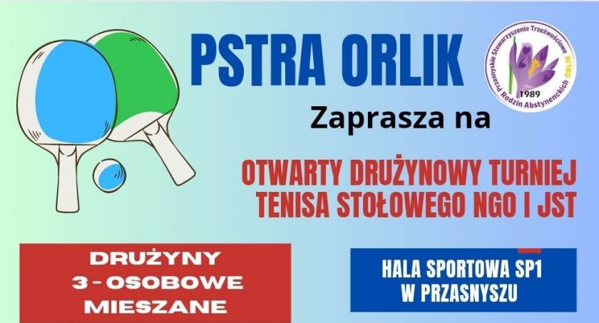 Otwarty turniej tenisa stołowego dla Gabrysi