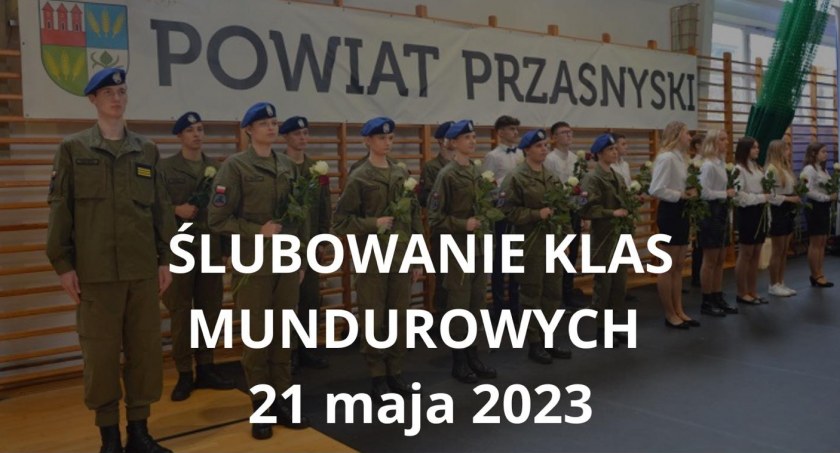 Uroczystość ślubowania klas mundurowych ZSP w Przasnyszu