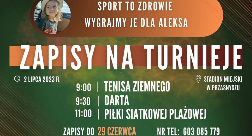 Sport to zdrowie - wygrajmy je dla Aleksa. Ruszyły zapisy na turnieje