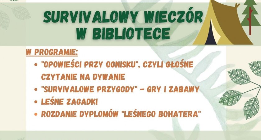 Survivalowy wieczór w bibliotece