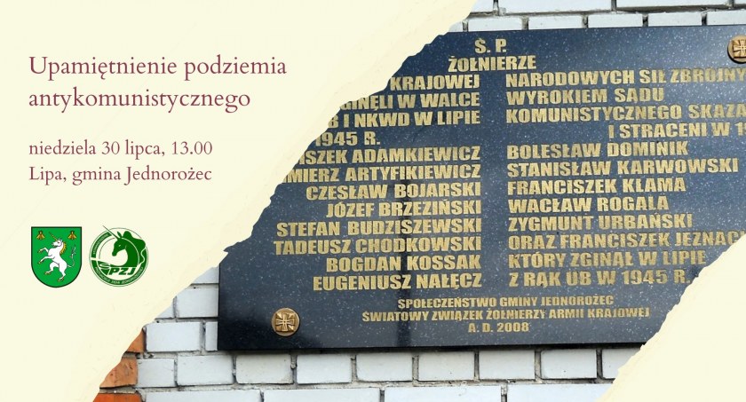W Lipie upamiętnią członków i członkiń podziemia antykomunistycznego 