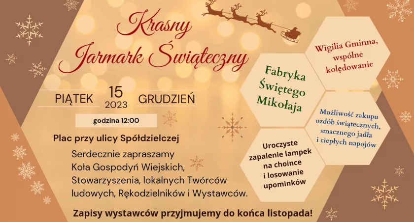 Krasny Jarmark Świąteczny. Zgłoszenia wystawców