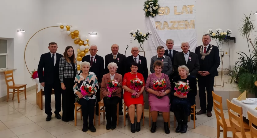 Uroczyste obchody jubileuszu 50-lecia pożycia małżeńskiego w gminie Czernice Borowe
