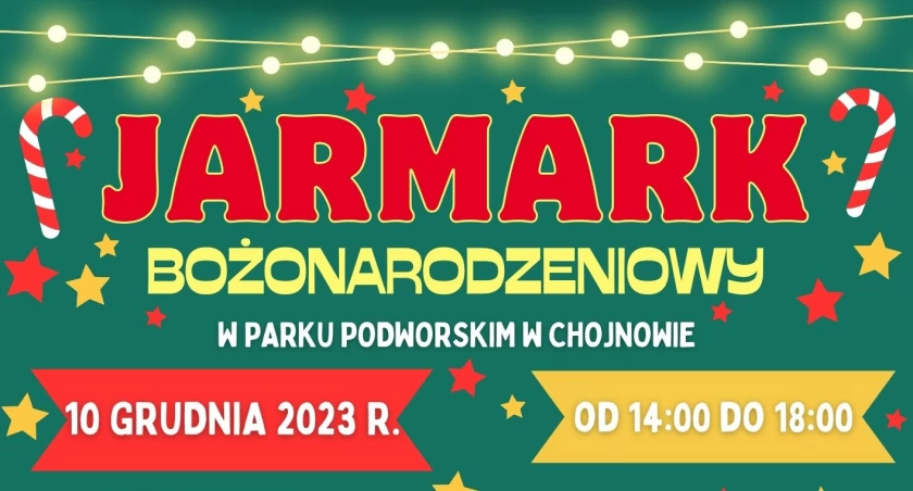 Jarmark Bożonarodzeniowy w parku podworskim w Chojnowie