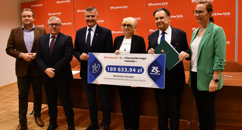 Chorzele ze skwerem miejskim i wsparciem sejmiku Mazowsza