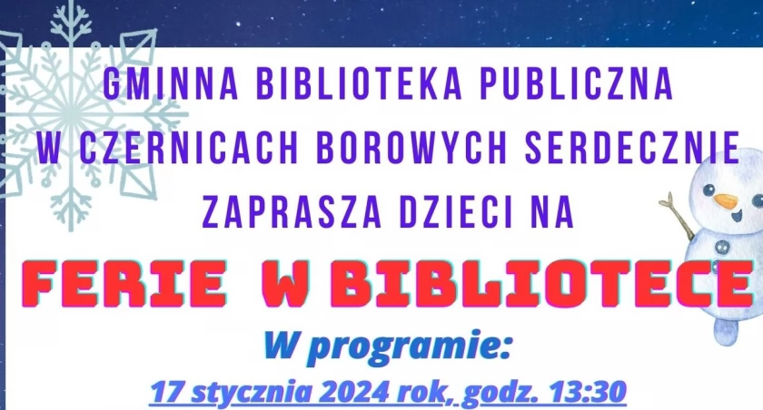 Ferie w Bibliotece w Czernicach Borowych