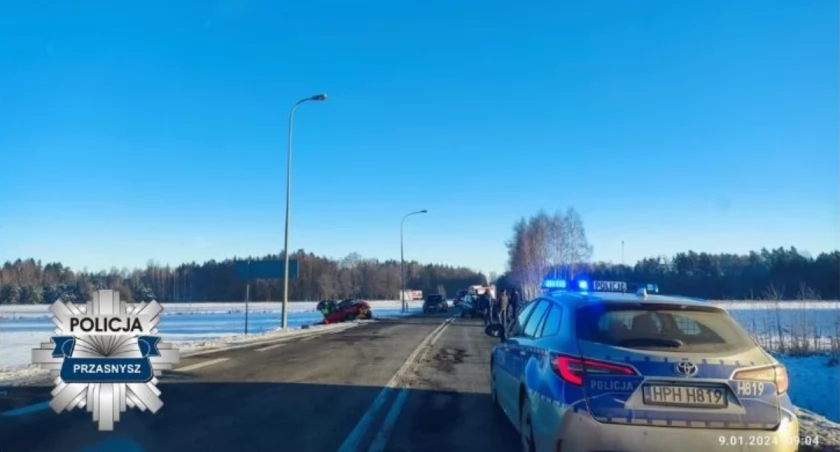 Wypadek drogowy w Rembielinie