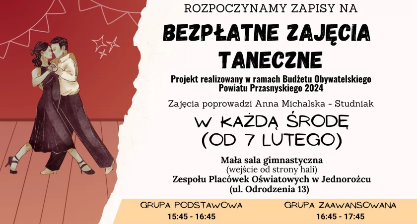 Bezpłatne zajęcia taneczne w Jednorożcu