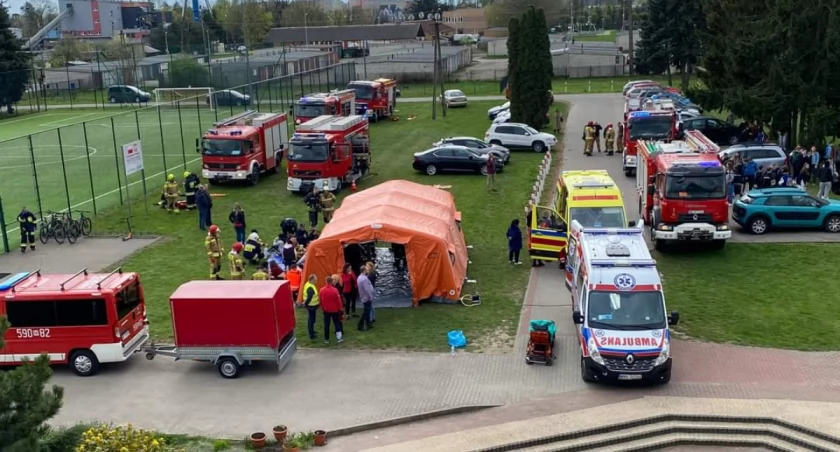 Ewakuacja w ZSP. Interwencja przasnyskiej Straży Pożarnej 