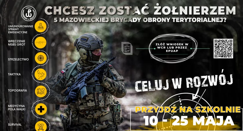 Trwa nabór na szkolenie w 5 Mazowieckiej Brygadzie Obrony Terytorialnej
