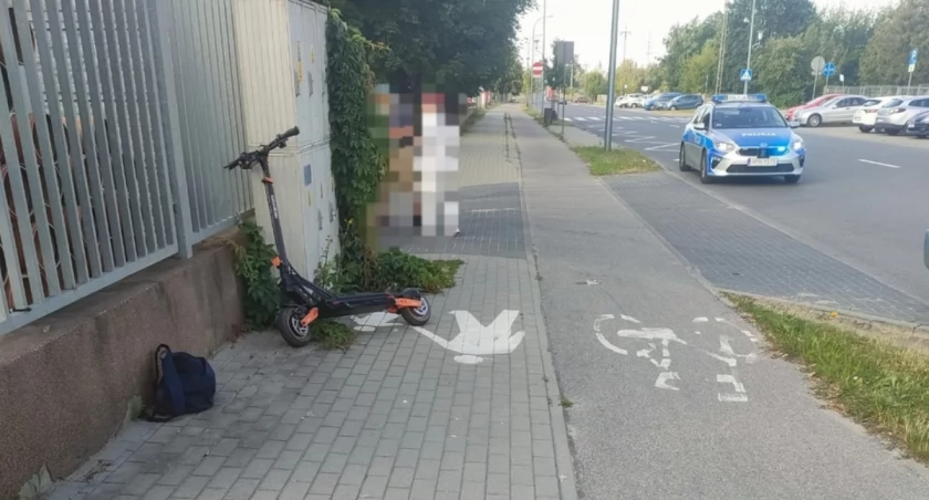 Przejażdżka hulajnogą zakończona kolizją i mandatem 3600 zł