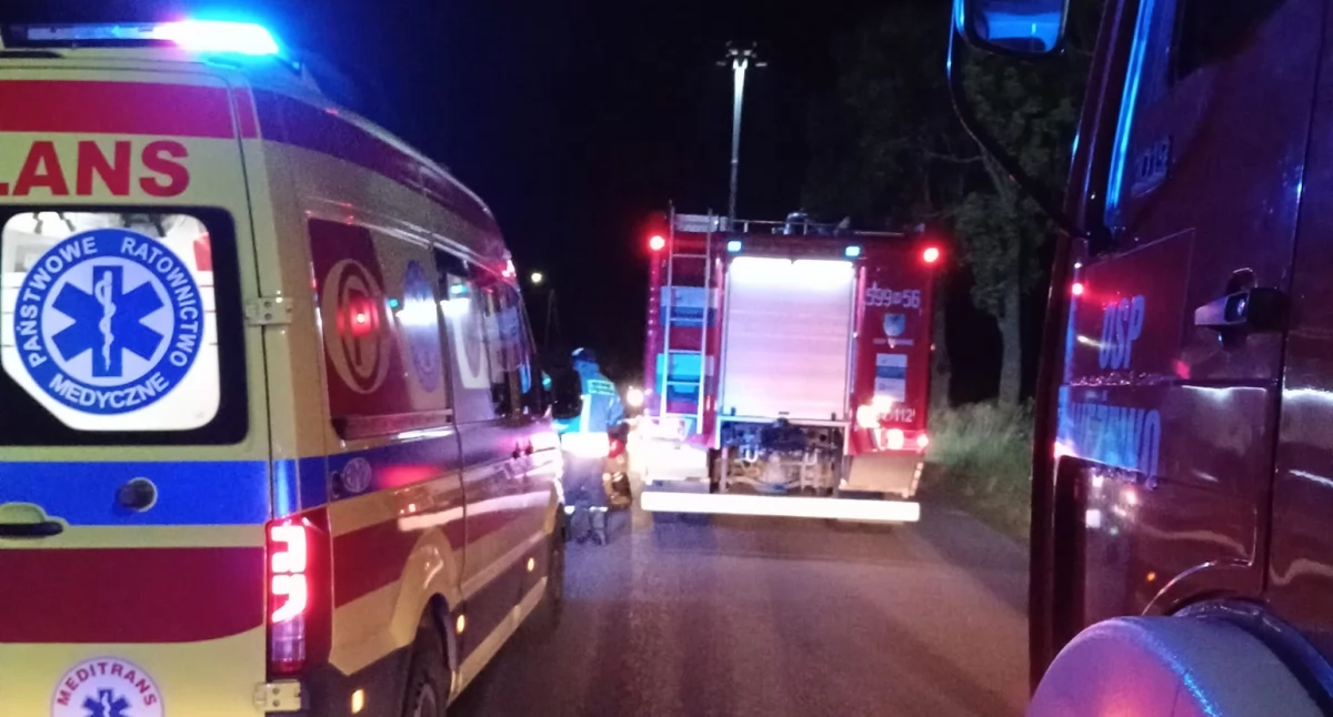 Wypadek motocyklisty w Gminie Krasne
