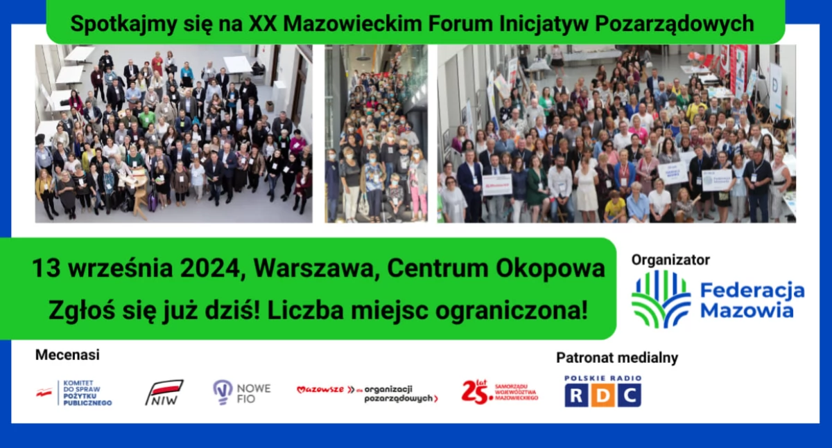 XX Mazowieckie Forum Inicjatyw Pozarządowych
