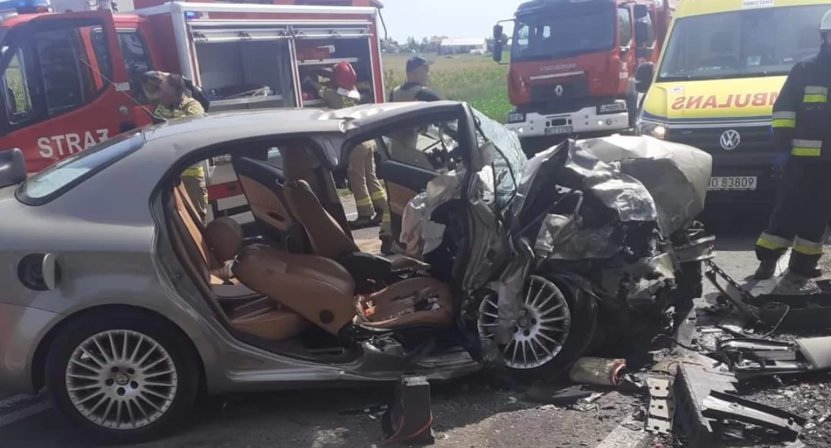 Wypadek na DK57 w Mchowie. Trzech rannych trafiło do szpitala 
