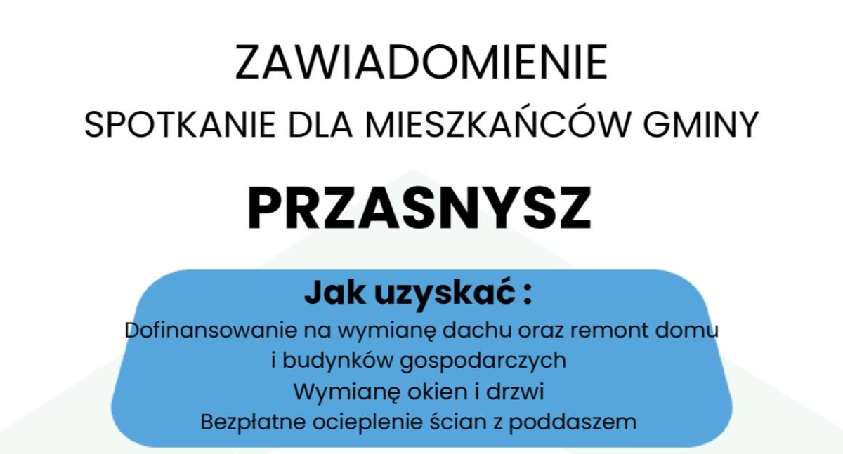 Moje Dotacje i Środowisko spotkanie dla mieszkańców Gminy Przasnysz