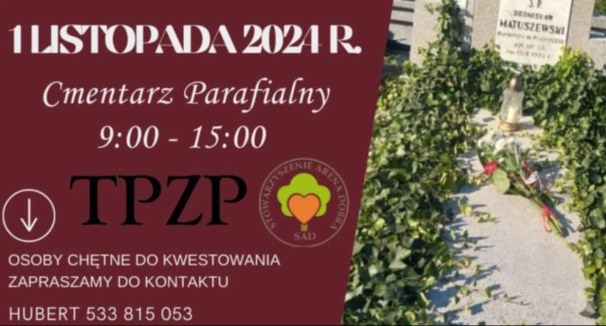 Kwesta na rzecz renowacji uszkodzonych  i zabytkowych nagrobków na cmentarzu parafialnym