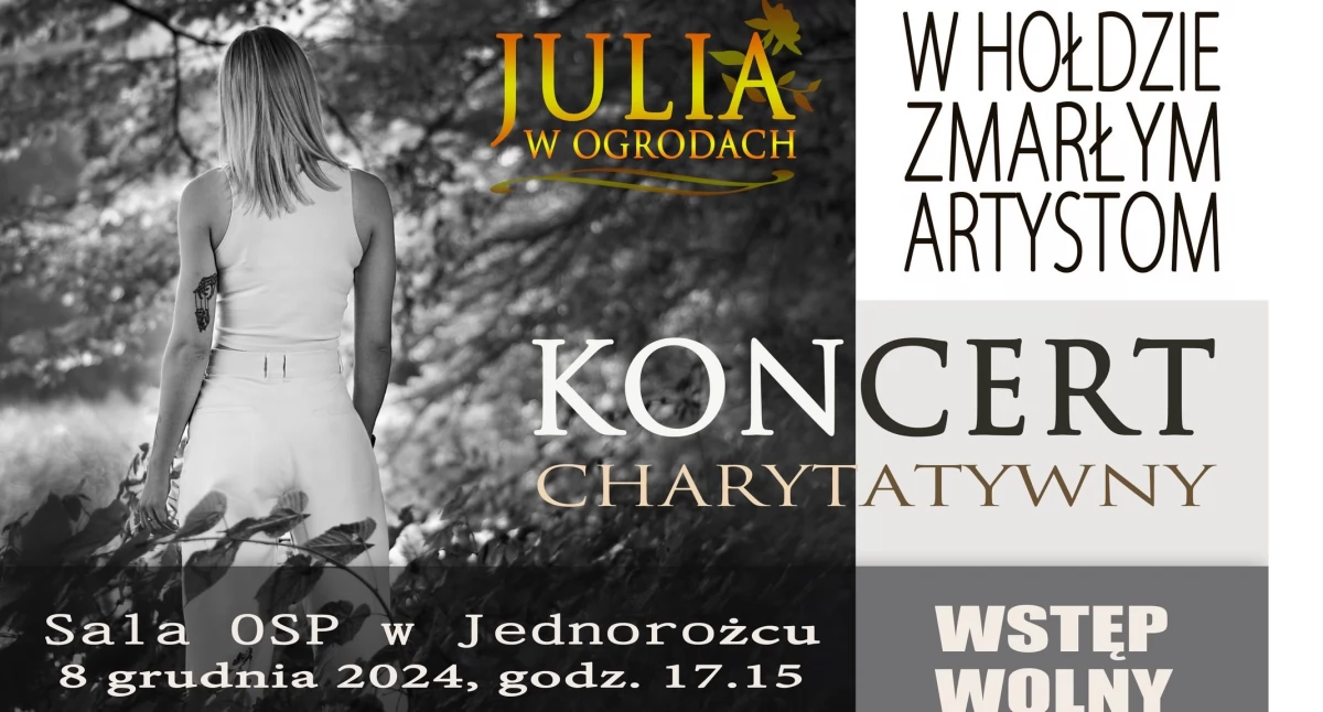 W hołdzie zmarłym artystom. Koncert charytatywny w Jednorożcu