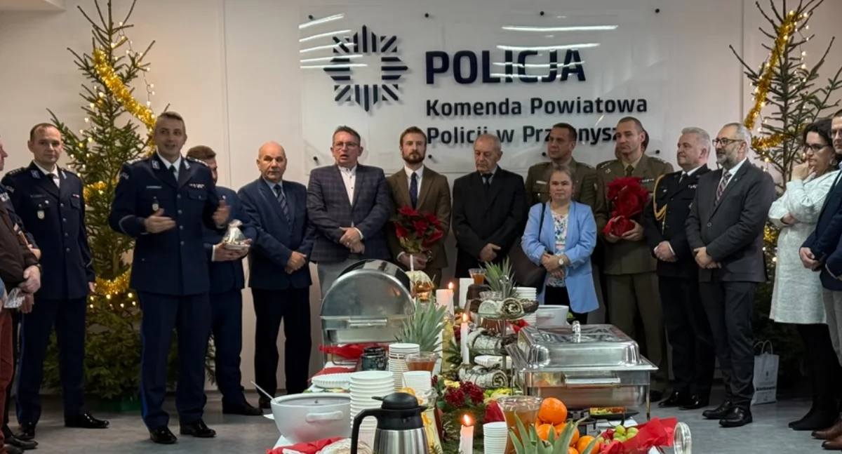 Spotkanie wigilijne w przasnyskiej Komendzie Policji