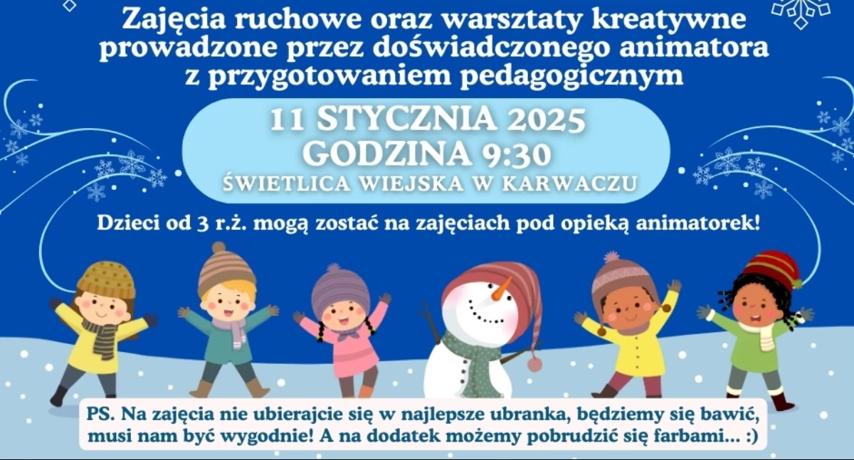 Animacje i warsztaty dla dzieci w Karwaczu