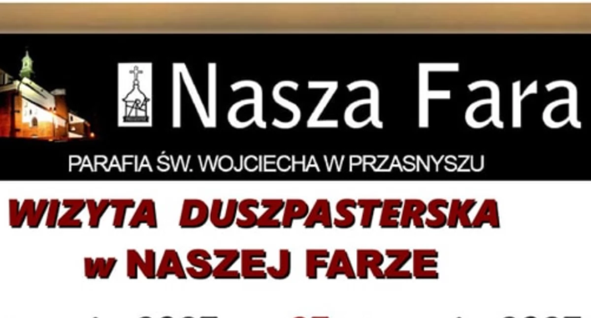 Fara: Wizyta duszpasterska od 20.01.2025r. 25.01.2025r.