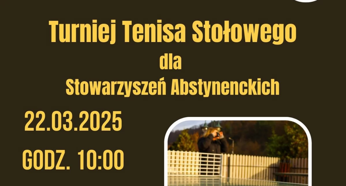 Turniej tenisa stołowego dla stowarzyszeń abstynenckich