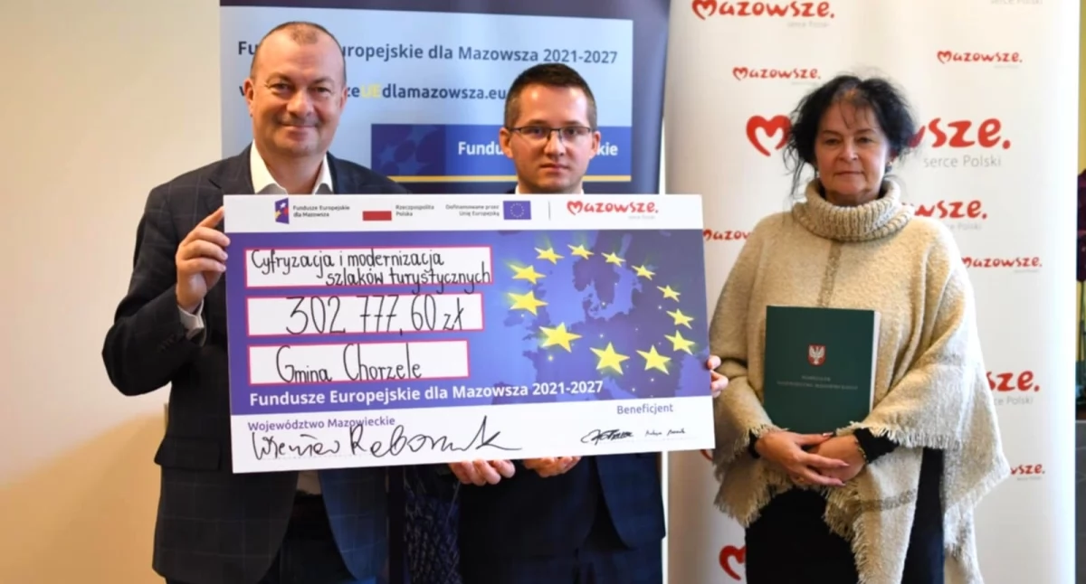Cyfryzacja i modernizacja szlaków turystycznych w gminie Chorzele. Podpisano umowę o dofinansowane
