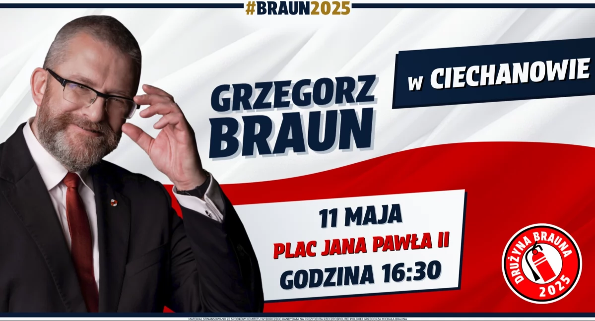 Grzegorz Braun, kandydat na Prezydenta RP w Ciechanowie