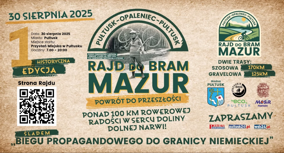 I Rajd do Bram Mazur – sportowe emocje i żywa lekcja historii już 30 sierpnia!
