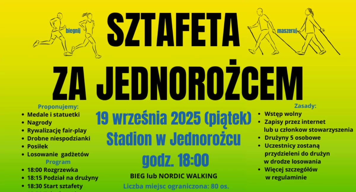 Sztafeta za Jednorożcem – sportowa integracja na stadionie w Jednorożcu