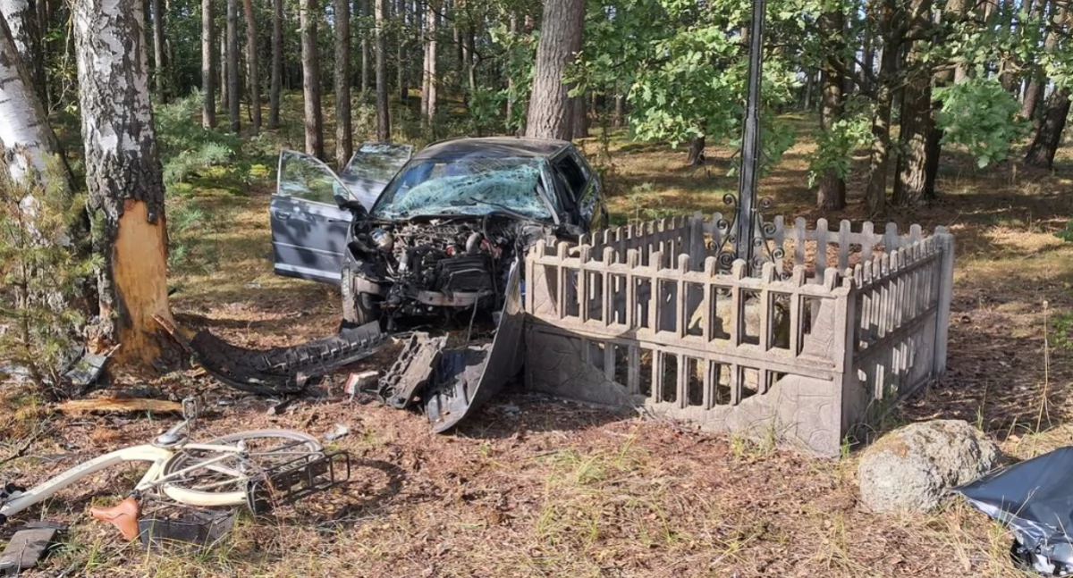 Utrata panowania nad pojazdem zakończona na drzewie – 19-latek w szpitalu