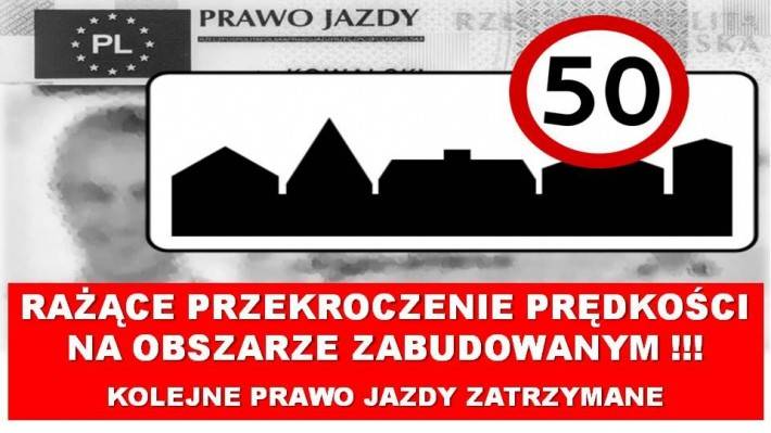 Przekroczył dozwoloną prędkość i stracił prawo jazdy