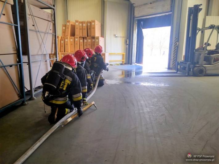 Pożar w fabryce rowerów Kross w Przasnyszu – ćwiczenia Straży Pożarnej