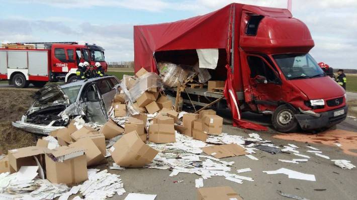 Zdarzenie drogowe na Królewieckiej w Przasnyszu