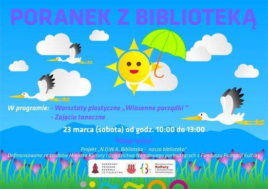 Poranek z Biblioteką - zaproszenie
