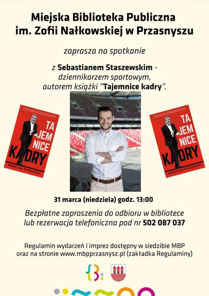 Spotkanie z Sebastianem Staszewskim - zaproszenie