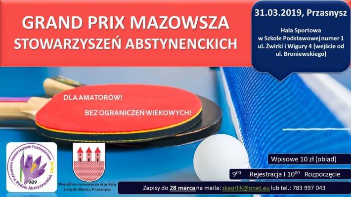 GRAND PRIX STOWARZYSZEŃ ABSTYNENCKICH - zaproszenie