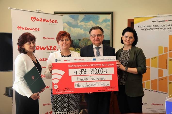 Blisko 5 mln zł z UE na odnawialne źródła energii w gminie Przasnysz