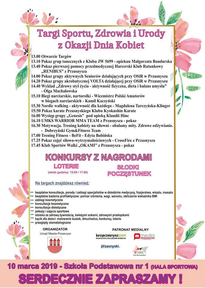 Targi Sportu, Zdrowia i Urody na Dzień Kobiet - zaproszenie