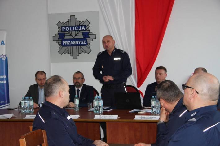 Roczna odprawa w Komendzie Powiatowej Policji w Przasnyszu