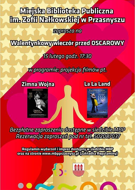 Walentynkowy wieczór przedOSCAROWY! - zaproszenie